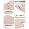 image:imageCOOFANDY Mens Casual Linen Pants Loose Fit Elastic Waist Drawstring Lightweight Pant Summer Beach TrousersLight Khaki