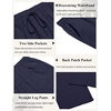image:imageCOOFANDY Mens Casual Linen Pants Loose Fit Elastic Waist Drawstring Lightweight Pant Summer Beach TrousersNavy Blue