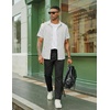 image:imageCOOFANDY Mens Casual Pants Drawstring Elastic Waist Chino Pants Straight Leg Slacks Cotton Twill Trousers with PocketsBlack