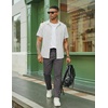 image:imageCOOFANDY Mens Casual Pants Drawstring Elastic Waist Chino Pants Straight Leg Slacks Cotton Twill Trousers with PocketsDark Gray