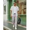 image:imageCOOFANDY Mens Casual Pants Drawstring Elastic Waist Chino Pants Straight Leg Slacks Cotton Twill Trousers with PocketsLight Gray
