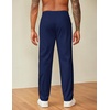 image:imageCOOFANDY Mens Casual Pants Drawstring Elastic Waist Chino Pants Straight Leg Slacks Cotton Twill Trousers with PocketsNavy Blue
