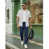 image:imageCOOFANDY Mens Casual Pants Drawstring Elastic Waist Chino Pants Straight Leg Slacks Cotton Twill Trousers with PocketsNavy Blue