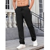image:imageCOOFANDY Mens Casual Pants Elastic Waist Chino Pants Lightweight Drawstring Pants with PocketsAblack