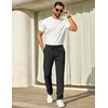 image:imageCOOFANDY Mens Casual Pants Elastic Waist Chino Pants Lightweight Drawstring Pants with PocketsAblack
