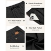 image:imageCOOFANDY Mens Casual Pants Elastic Waist Chino Pants Lightweight Drawstring Pants with PocketsAblack