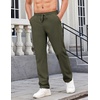 image:imageCOOFANDY Mens Casual Pants Elastic Waist Chino Pants Lightweight Drawstring Pants with PocketsArmy Green