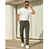 image:imageCOOFANDY Mens Casual Pants Elastic Waist Chino Pants Lightweight Drawstring Pants with PocketsArmy Green