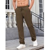 image:imageCOOFANDY Mens Casual Pants Elastic Waist Chino Pants Lightweight Drawstring Pants with PocketsBrown