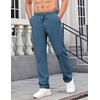 image:imageCOOFANDY Mens Casual Pants Elastic Waist Chino Pants Lightweight Drawstring Pants with PocketsDark Blue
