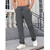 image:imageCOOFANDY Mens Casual Pants Elastic Waist Chino Pants Lightweight Drawstring Pants with PocketsDark Gray