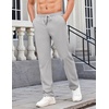 image:imageCOOFANDY Mens Casual Pants Elastic Waist Chino Pants Lightweight Drawstring Pants with PocketsLight Gray