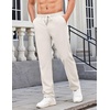 image:imageCOOFANDY Mens Casual Pants Elastic Waist Chino Pants Lightweight Drawstring Pants with PocketsOffwhite