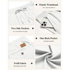 image:imageCOOFANDY Mens Casual Pants Elastic Waist Chino Pants Lightweight Drawstring Pants with PocketsWhite