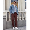 image:imageCOOFANDY Mens Casual Pants Elastic Waist Chino Pants Lightweight Drawstring Pants with PocketsWine Red