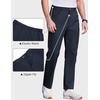 image:imageCOOFANDY Mens Casual Pants Elastic Waist Flat Front Dress Slacks Regular Fit Stretch Golf Pants Work Office TrousersDeep Blue