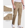 image:imageCOOFANDY Mens Casual Pants Elastic Waist Flat Front Dress Slacks Regular Fit Stretch Golf Pants Work Office TrousersKhaki