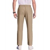 image:imageCOOFANDY Mens Casual Pants Elastic Waist Flat Front Dress Slacks Regular Fit Stretch Golf Pants Work Office TrousersKhaki