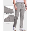 image:imageCOOFANDY Mens Casual Pants Elastic Waist Flat Front Dress Slacks Regular Fit Stretch Golf Pants Work Office TrousersLight Gray