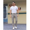 image:imageCOOFANDY Mens Casual Pants Elastic Waist Flat Front Dress Slacks Regular Fit Stretch Golf Pants Work Office TrousersLight Gray