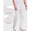 image:imageCOOFANDY Mens Casual Pants Elastic Waist Flat Front Dress Slacks Regular Fit Stretch Golf Pants Work Office TrousersWhite