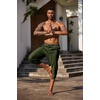 image:imageCOOFANDY Mens Casual Pants Linen Capri Harem Pants Loose Fit Baggy Pants Lightweight Beach Yoga TrousersArmy Green