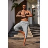 image:imageCOOFANDY Mens Casual Pants Linen Capri Harem Pants Loose Fit Baggy Pants Lightweight Beach Yoga TrousersGrey
