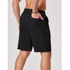 image:imageCOOFANDY Mens Casual Shorts 9 Summer Beach Shorts Drawstring Elastic Waist Shorts with PocketsBlack