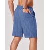 image:imageCOOFANDY Mens Casual Shorts 9 Summer Beach Shorts Drawstring Elastic Waist Shorts with PocketsBlue
