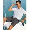 image:imageCOOFANDY Mens Casual Shorts 9 Summer Beach Shorts Drawstring Elastic Waist Shorts with PocketsDark Gray