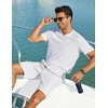 image:imageCOOFANDY Mens Casual Shorts 9 Summer Beach Shorts Drawstring Elastic Waist Shorts with PocketsWhite