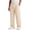 image:imageCOOFANDY Mens Casual Sweatpants Open Bottom Lounge Pants Lightweight Baggy Workout Yoga Track PantsBeige