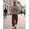 image:imageCOOFANDY Mens Casual Sweatpants Open Bottom Lounge Pants Lightweight Baggy Workout Yoga Track PantsBrown