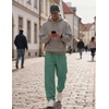 image:imageCOOFANDY Mens Casual Sweatpants Open Bottom Lounge Pants Lightweight Baggy Workout Yoga Track PantsGreen