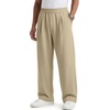 image:imageCOOFANDY Mens Casual Sweatpants Open Bottom Lounge Pants Lightweight Baggy Workout Yoga Track PantsKhaki