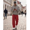 image:imageCOOFANDY Mens Casual Sweatpants Open Bottom Lounge Pants Lightweight Baggy Workout Yoga Track PantsRed