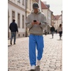 image:imageCOOFANDY Mens Casual Sweatpants Open Bottom Lounge Pants Lightweight Baggy Workout Yoga Track PantsRoyal Blue
