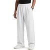 image:imageCOOFANDY Mens Casual Sweatpants Open Bottom Lounge Pants Lightweight Baggy Workout Yoga Track PantsWhite