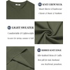 image:imageCOOFANDY Mens Casual TShirts Short Sleeve Crewneck Pullover Classic Knit Tee ShirtsArmy Green