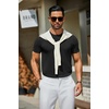 image:imageCOOFANDY Mens Casual TShirts Short Sleeve Crewneck Pullover Classic Knit Tee ShirtsBlack