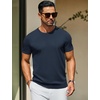 image:imageCOOFANDY Mens Casual TShirts Short Sleeve Crewneck Pullover Classic Knit Tee ShirtsNavy Blue