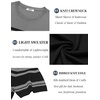 image:imageCOOFANDY Mens Casual TShirts Short Sleeve Crewneck Pullover Classic Knit Tee ShirtsStripe  Black  Grey