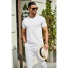 image:imageCOOFANDY Mens Casual TShirts Short Sleeve Crewneck Pullover Classic Knit Tee ShirtsWhite