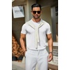 image:imageCOOFANDY Mens Casual TShirts Short Sleeve Crewneck Pullover Classic Knit Tee ShirtsWhite