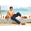image:imageCOOFANDY Mens Cotton Linen Harem Pants Drawstring Casual Cropped Trousers Lightweight Loose Beach Yoga Pants with PocketsNavy Blue