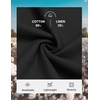 image:imageCOOFANDY Mens Cotton Linen Pants Casual Drawstring Summer Beach Pants Lightweight Linen Dress TrousersBlack