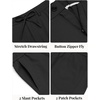 image:imageCOOFANDY Mens Cotton Linen Pants Casual Drawstring Summer Beach Pants Lightweight Linen Dress TrousersBlack