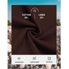 image:imageCOOFANDY Mens Cotton Linen Pants Casual Drawstring Summer Beach Pants Lightweight Linen Dress TrousersBrown