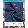 image:imageCOOFANDY Mens Cotton Linen Pants Casual Drawstring Summer Beach Pants Lightweight Linen Dress TrousersDark Blue