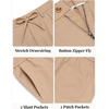 image:imageCOOFANDY Mens Cotton Linen Pants Casual Drawstring Summer Beach Pants Lightweight Linen Dress TrousersDark Khaki